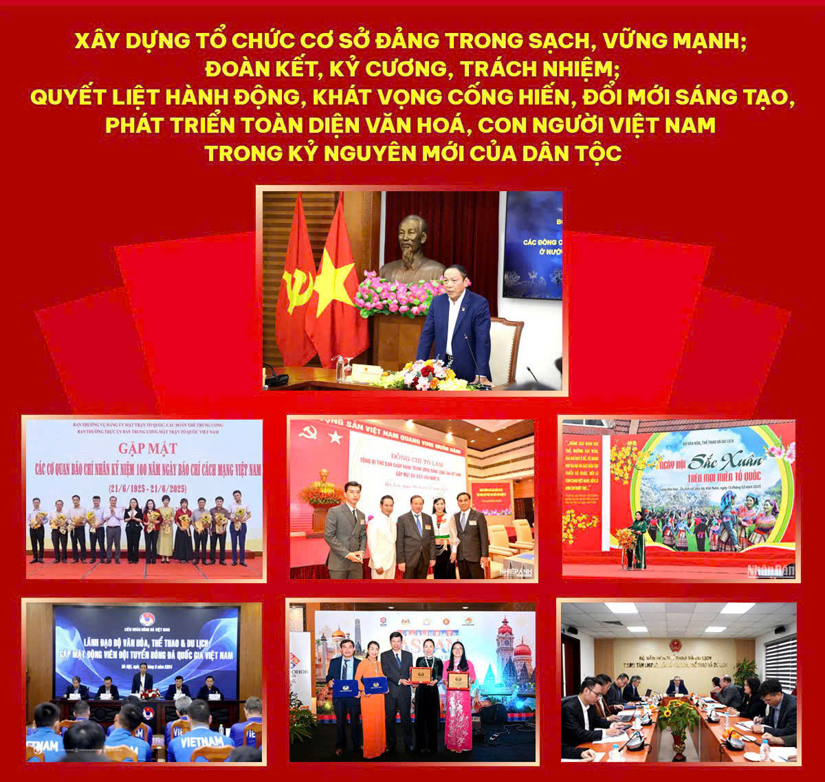 Hình ảnh tuyên truyền Đại hội đại biểu Đảng bộ lần thứ I nhiệm kỳ 2025-2030 