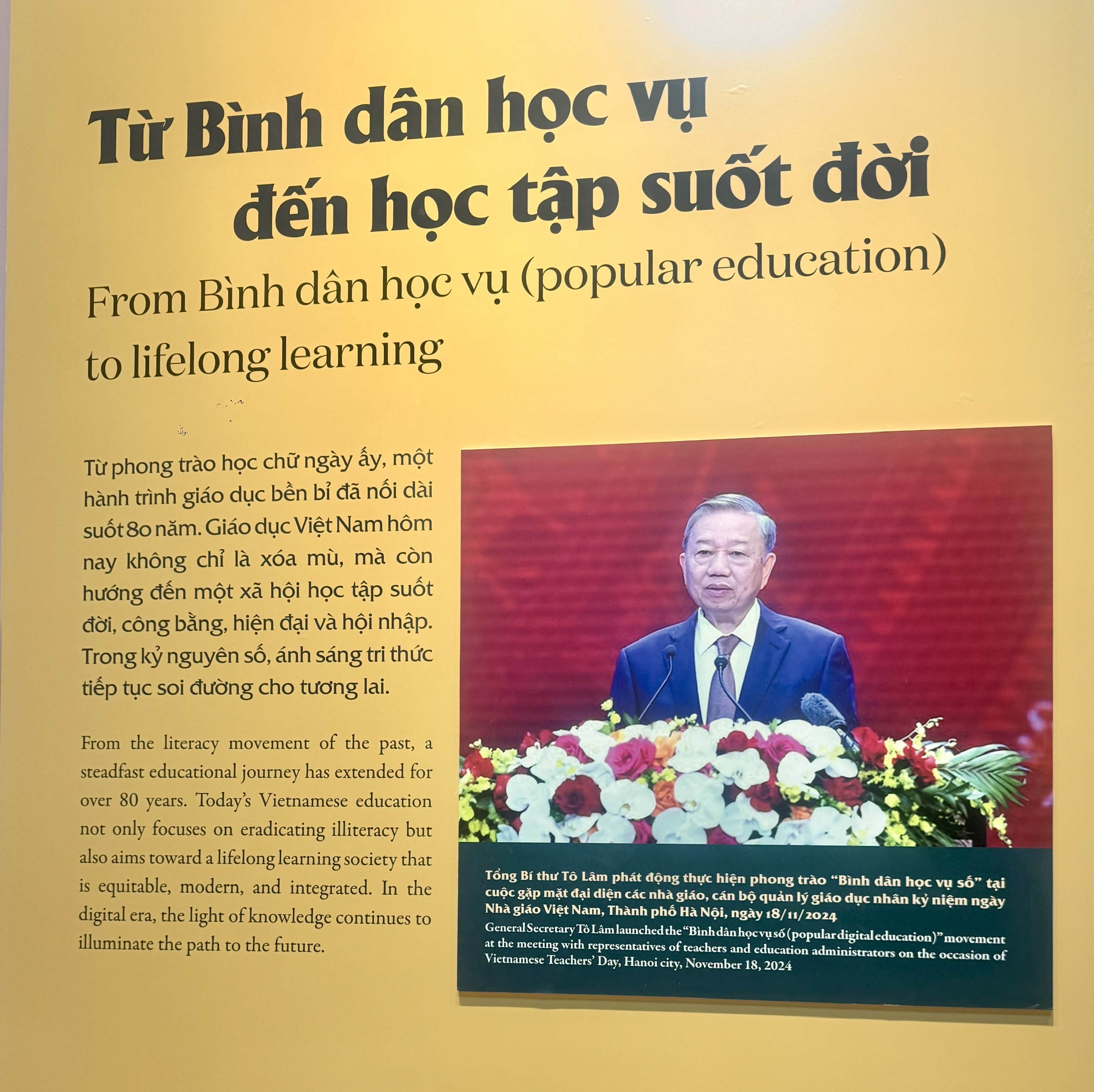 Bình dân học vụ - Thắp sáng tương lai - Học tập suốt đời