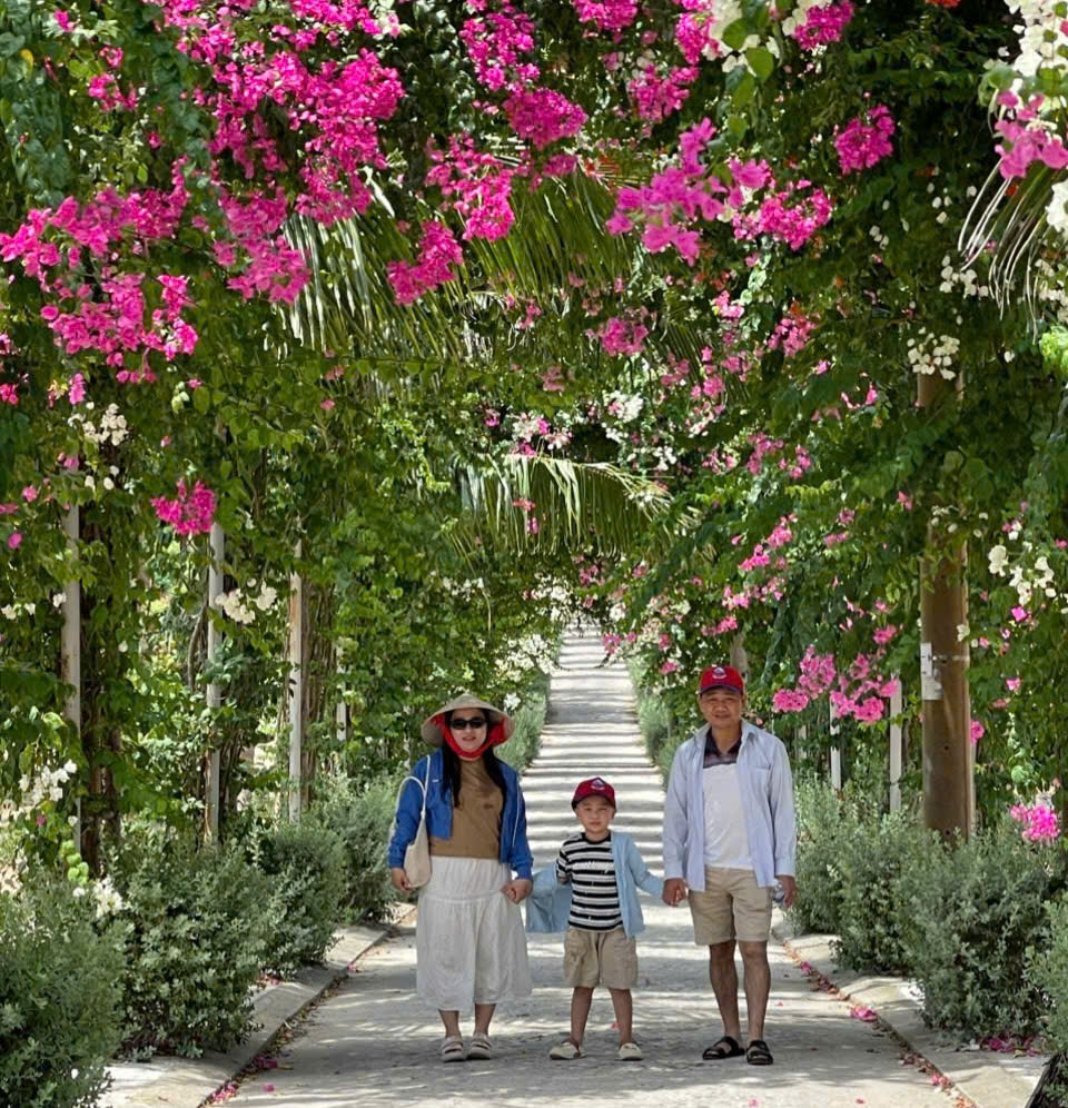 Du khách mê mẩn đường hoa giấy rực rỡ ở đảo Bé - ảnh 4