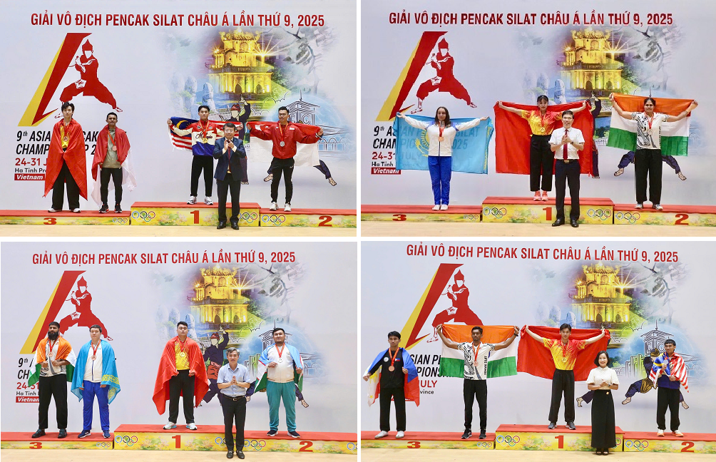 Vietnam won 17 gouden medailles en behaalde de eerste plaats bij het Aziatische Pencak Silat Kampioenschap - foto 4