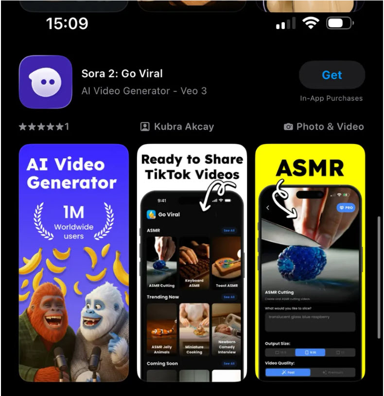 កម្មវិធី Fake Sora 2 ជន់លិច App Stores ទូទាំងពិភពលោក - រូបថត 4