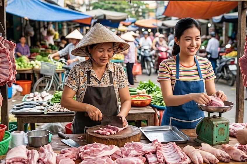 Giá heo hơi hôm nay 13.7 : Miền Bắc neo cao, miền Nam vẫn trầm lắng - ảnh 1