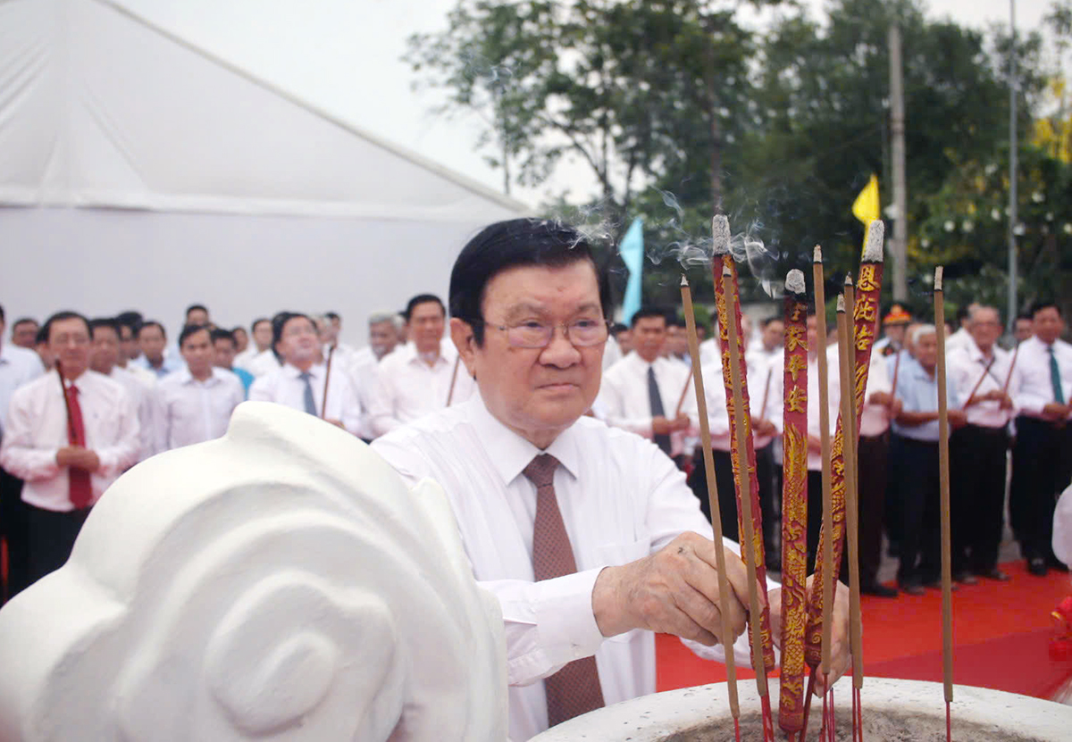 ការសាងសង់កន្លែងរំលឹកវិញ្ញាណក្ខន្ធបដិវត្តន៍ទាំងពីរលោក Vo Van Tan និង Vo Van Ngan បានចាប់ផ្តើម - រូបថត ១