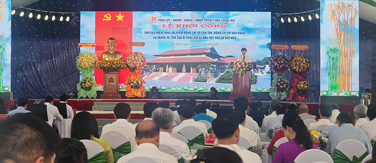 ការសាងសង់កន្លែងរំលឹកវិញ្ញាណក្ខន្ធបដិវត្តន៍ទាំងពីរ លោក Vo Van Tan និង Vo Van Ngan បានចាប់ផ្តើម - រូបថត 2