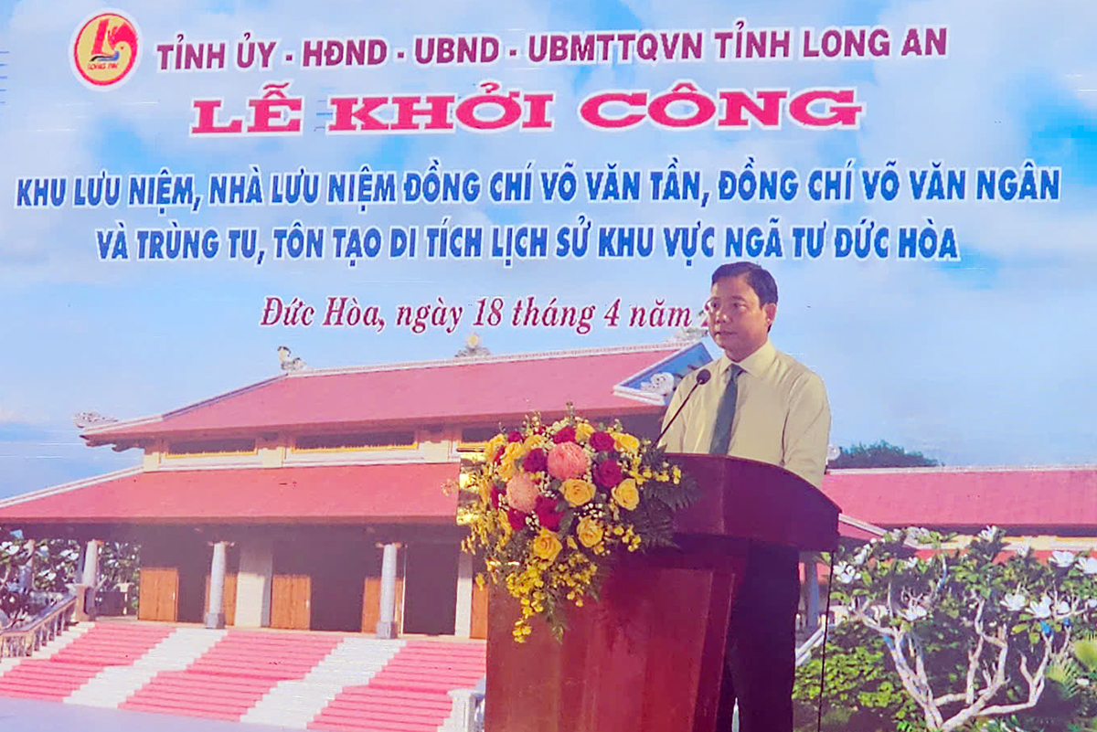 ការសាងសង់កន្លែងរំលឹកវិញ្ញាណក្ខន្ធបដិវត្តន៍ទាំងពីរ លោក Vo Van Tan និង Vo Van Ngan បានចាប់ផ្តើម - រូបថត ៣