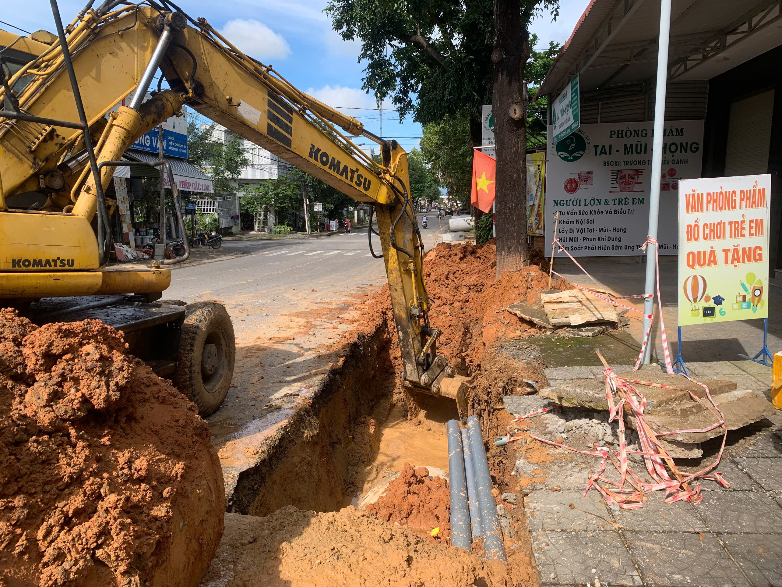 Quảng Ngãi: Vị trí cống sai thiết kế được đào lên làm lại sau phản ánh của Báo Văn Hóa  - ảnh 1