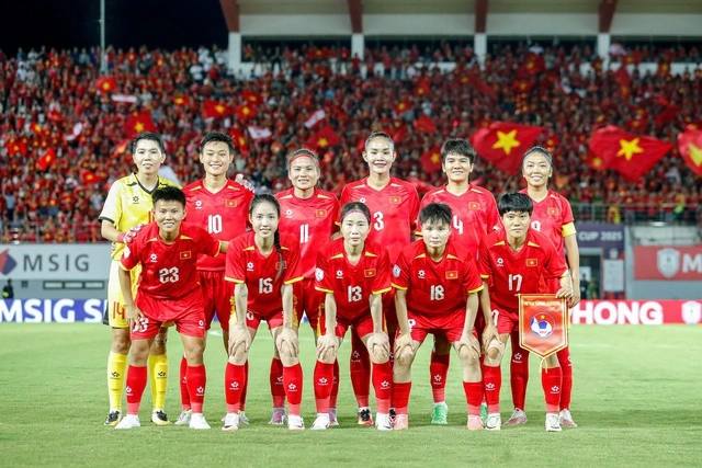 Nejnovější výsledky a umístění vietnamského ženského fotbalového týmu na turnaji jihovýchodní Asie 2025 - foto 1