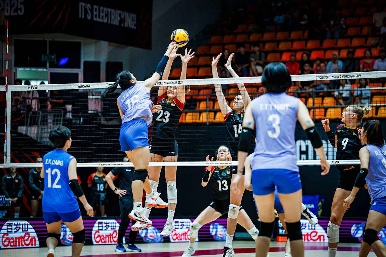 জার্মানির বিপক্ষে চমক তৈরি করতে পারেনি ভিয়েতনাম মহিলা ভলিবল দল - ছবি ১