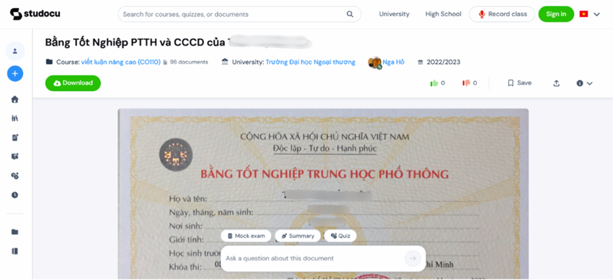  Nguy cơ lộ dữ liệu cá nhân từ các nền tảng chia sẻ tài liệu học tập - ảnh 1