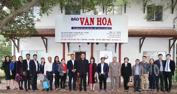 Đoàn báo chí Campuchia thăm và làm việc tại Báo Văn hóa - ảnh 5