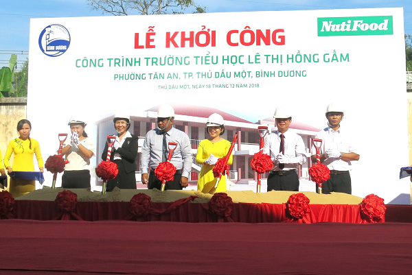 NutiFood tài trợ 10 tỉ xây dựng trường tiểu học ở Bình Dương - ảnh 1