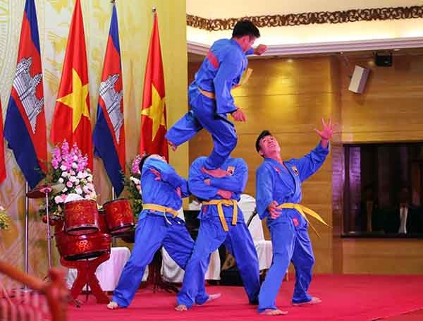 Biểu diễn Vovinam tại Quốc yến chiêu đãi Thủ tướng Campuchia - ảnh 2