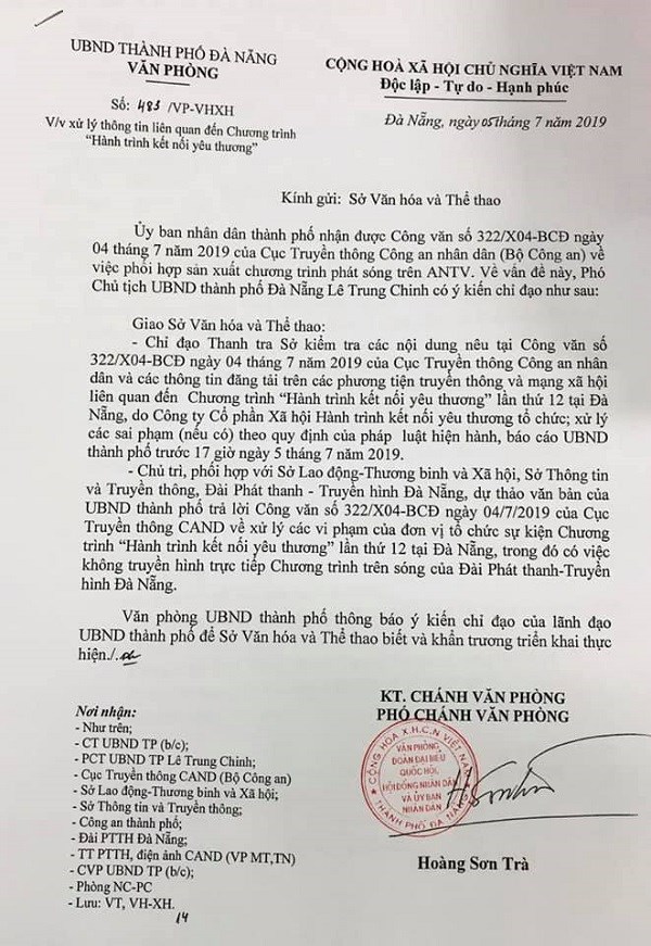Đà Nẵng: Báo chí phản ứng vì bị gắn tên trong Chương trình "Hành trình kết nối yêu thương số 12" - ảnh 3