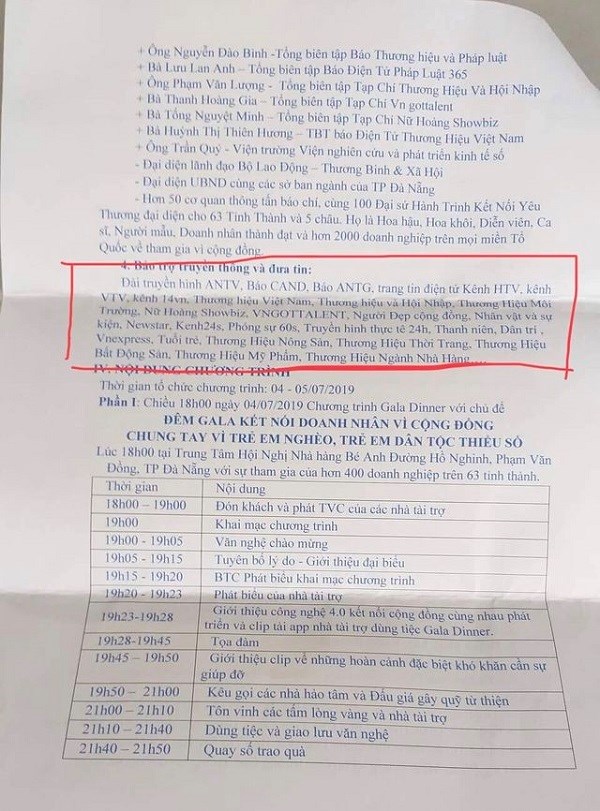 Đà Nẵng: Báo chí phản ứng vì bị gắn tên trong Chương trình "Hành trình kết nối yêu thương số 12" - ảnh 2
