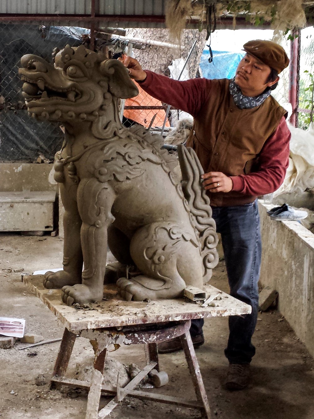 Hà Nội: Tiếp nhận đôi nghê Việt vào di tích đình Hoàng Liên - ảnh 5