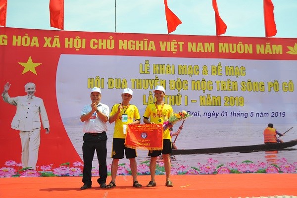Gia Lai: Sôi nổi Hội đua thuyền độc mộc trên sông Pô Cô - ảnh 3