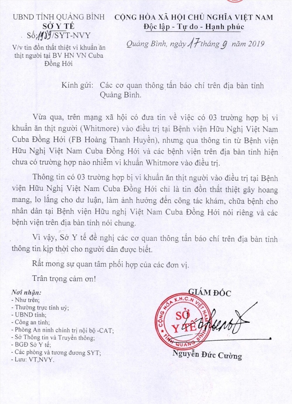 Làm rõ đối tượng tung tin thất thiệt về “vi khuẩn ăn thịt người” - ảnh 2