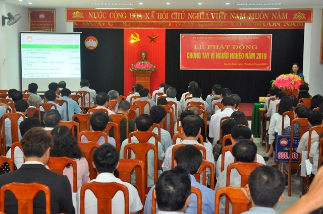 Quảng Bình phát động tháng cao điểm “Vì người nghèo” năm 2019 - ảnh 1