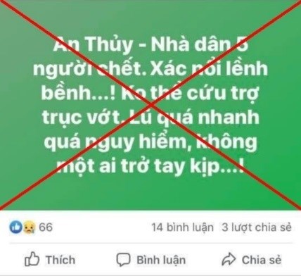 Quảng Bình: Phạt 10 triệu đồng hai người đăng thông tin sai sự thật về lũ lụt - ảnh 1