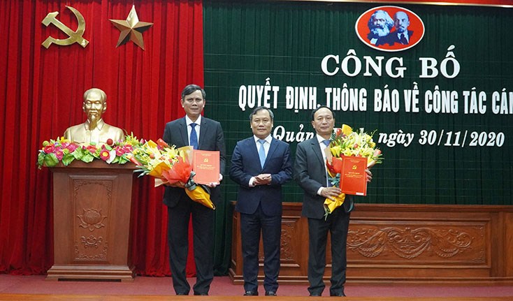 Quảng Bình công bố quyết định về công tác cán bộ chủ chốt - ảnh 1