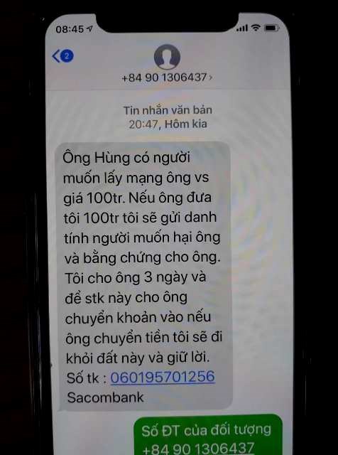 Lãnh đạo Văn phòng Đoàn ĐBQH nhiều tỉnh bị nhắn tin đe dọa - ảnh 1