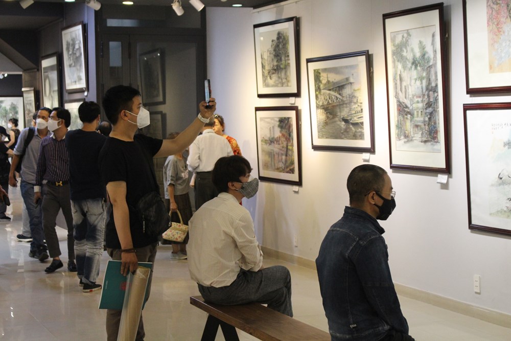 Khai mạc Triển lãm tranh thủy mặc “Thái mặc chú tình” - ảnh 4