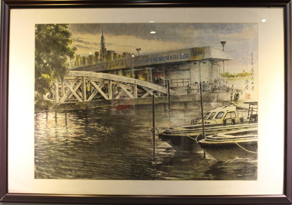 Khai mạc Triển lãm tranh thủy mặc “Thái mặc chú tình” - ảnh 3