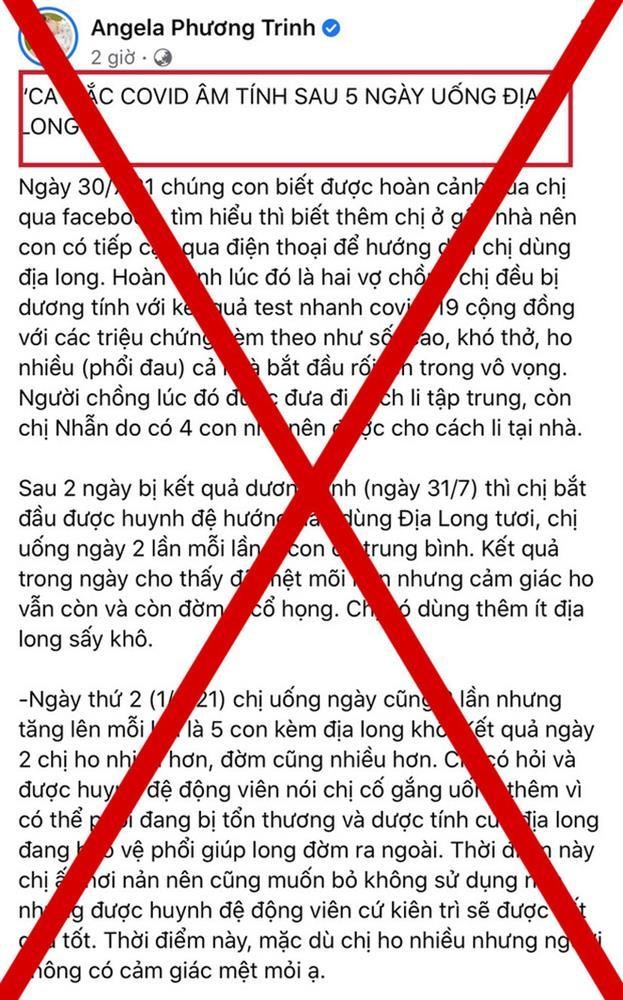 Xử lý nghệ sĩ lan tin “giun đất chữa khỏi Covid-19” - ảnh 2