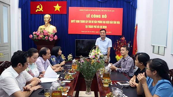 Lễ công bố thành lập Chi bộ VPĐD Báo Văn hóa tại TP.HCM - ảnh 3
