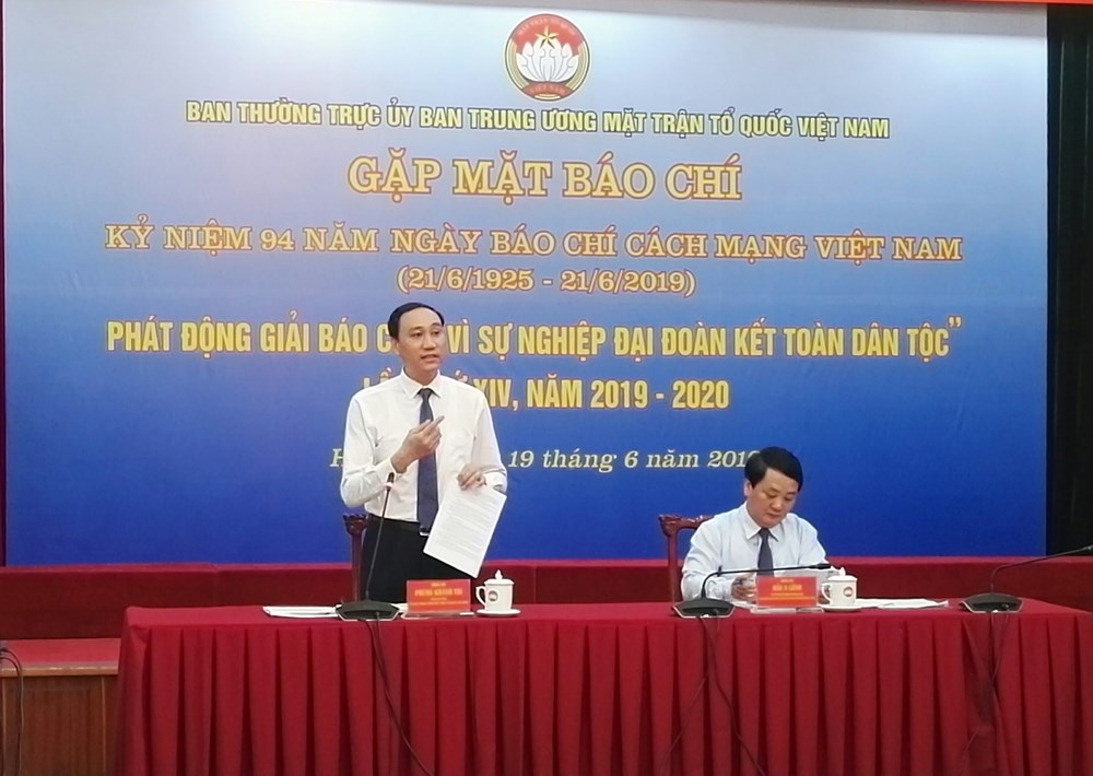Phát động Giải báo chí “Vì sự nghiệp Đại đoàn kết toàn dân tộc năm 2019-2020” - ảnh 1