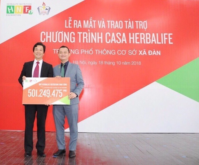 Herbalife hỗ trợ dinh dưỡng cho học sinh Trường PTCS Xã Đàn - ảnh 1
