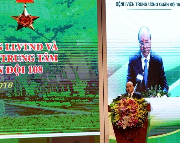 Bệnh viện Trung ương quân đội 108 đón nhận danh hiệu Anh hùng lực lượng vũ trang - ảnh 1