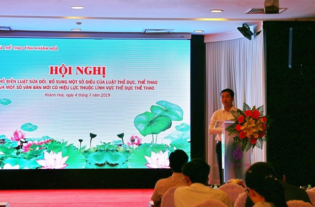 Khánh Hòa: Phổ biến Luật Thể dục, thể thao (sửa đổi) - ảnh 1