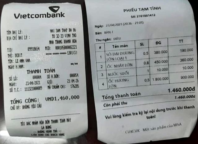 Khánh Hòa: Sẽ kiểm tra nhà hàng bị khách “tố” bán ốc hương 1,8 triệu đồng/kg - ảnh 2