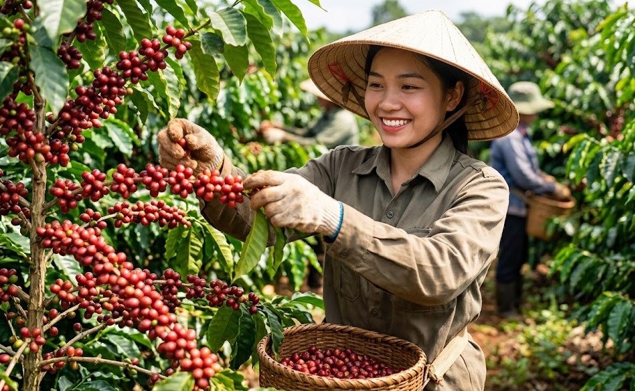 Giá cà phê hôm nay 27.8.2026 giảm trở lại, cao nhất 97.200 đồng/kg
