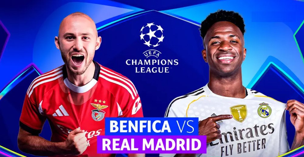Partita di scommesse sportive su Realz che mostra Benfica vs Real Madrid