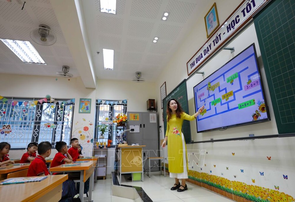 Phân định thẩm quyền của chính quyền địa phương hai cấp trong lĩnh vực quản lýnhà nước của Bộ Giáo dục và Đào tạo. Ảnh: Thanh Tùng/TTXVN