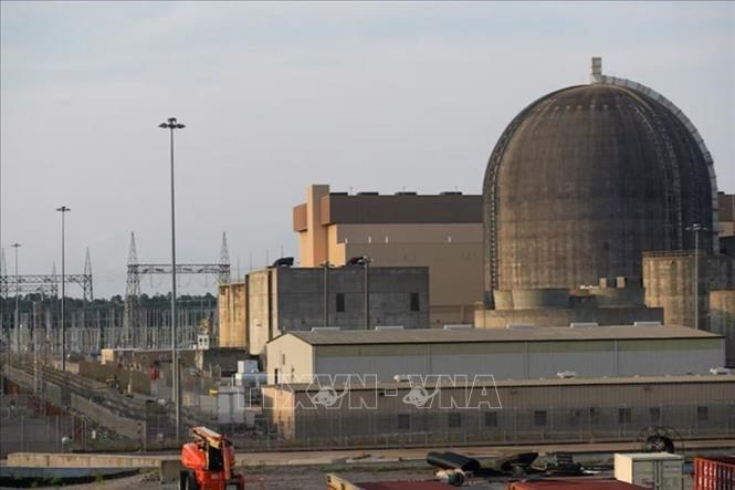 Lò phản ứng số 2 tại nhà máy điện hạt nhân Vogtle ở Waynesboro, bang Georgia,Mỹ. Ảnh: REUTERS/TTXVN