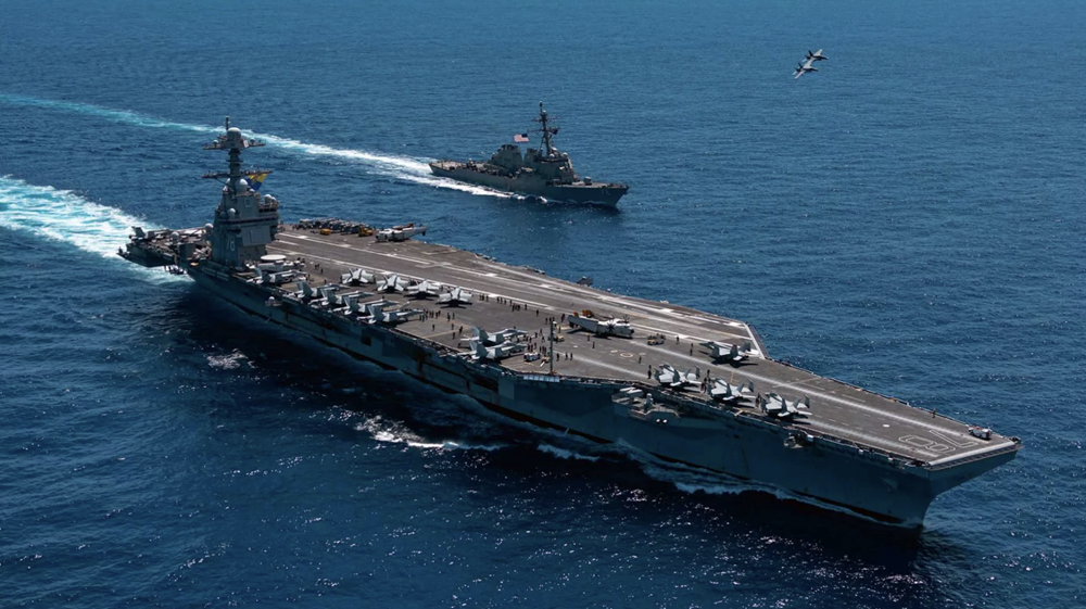 Tàu sân bay USS Gerald R Ford của Hải quân Mỹ vận hành với tối đa 75 máy bay vàđược trang bị các hệ thống phóng hiện đại, mang lại khả năng tấn công và phòngkhông vượt trội. Ảnh: Bộ Quốc phòng Mỹ