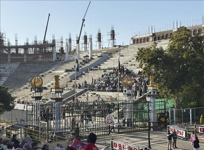 Cửa khẩu Attari-Wagah ở biên giới Ấn Độ - Pakistan. Ảnh (tư liệu) minh họa:Kyodo/TTXVN