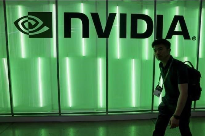 Biểu tượng của Tập đoàn Nvidia tại triển lãm máy tính ở Đài Loan (Trung Quốc),ngày 05.01.2024. Ảnh: REUTERS/TTXVN