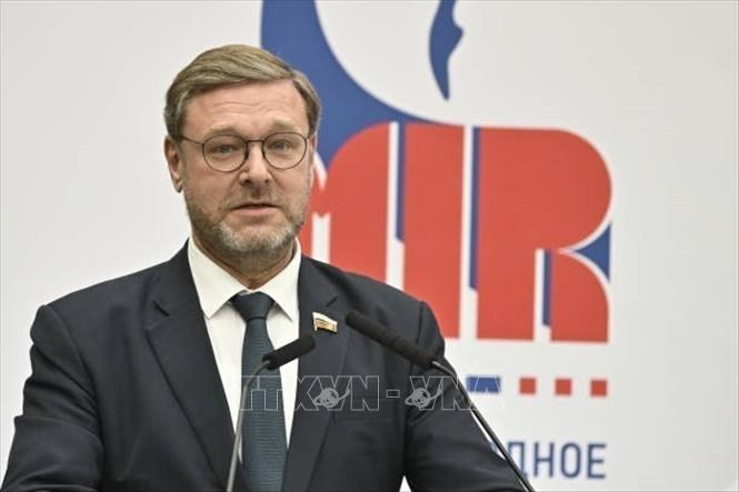 Ông Konstantin Kosachev, Phó Chủ tịch Hội đồng Liên bang (Thượng viện) Nga. Ảnh:Getty Images/TTXVN
