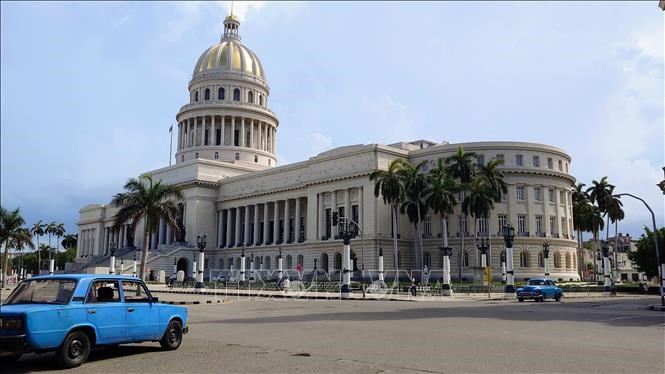 Tòa nhà Capitolio (El Capitolio) tại thủ đô La Habana, nơi đặt trụ sở Quốc hộiCuba. Ảnh: Phi Hùng/PV TTXVN tại Mỹ Latinh.