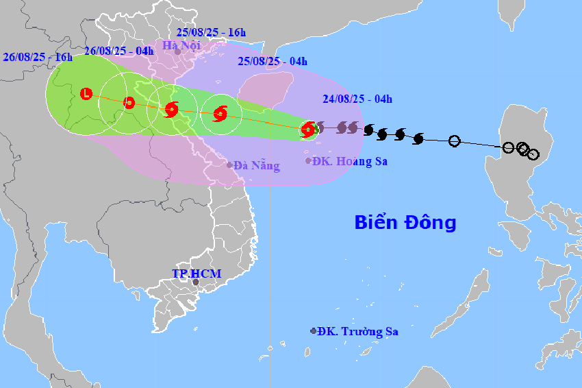 Bão số 5 đang hướng thẳng vào Hà Tĩnh - ảnh 1