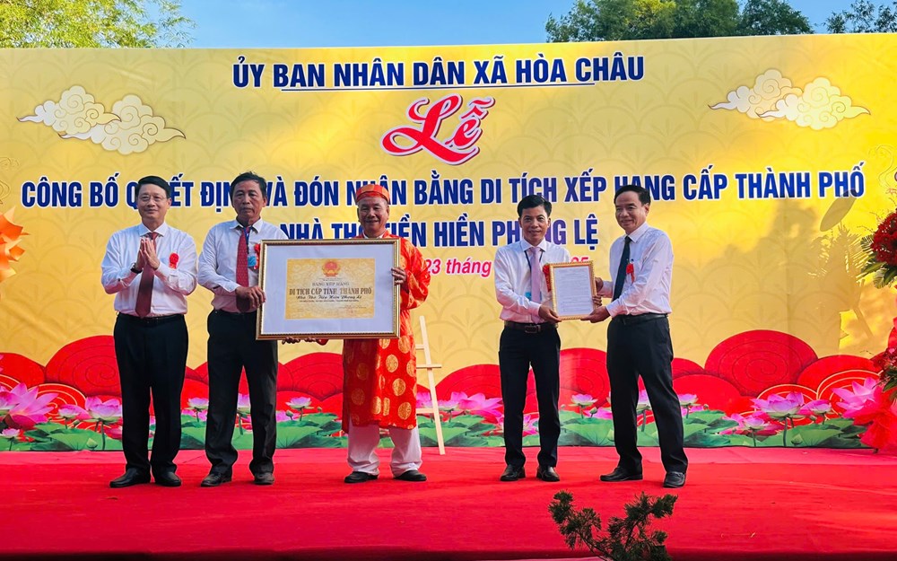 Nhà thờ Tiền hiền Phong Lệ là Di tích lịch sử cấp thành phố - ảnh 2