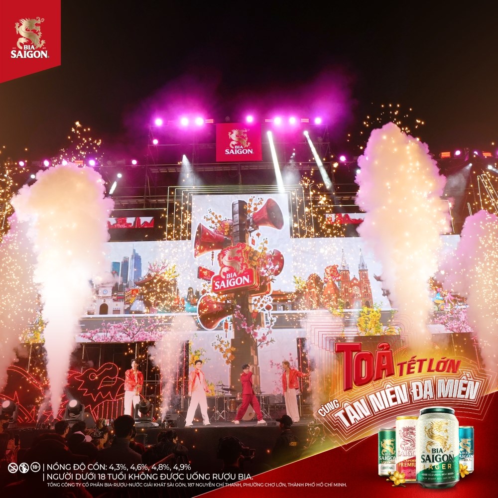 Hồ Quang Hiếu và Chillies mang đến không khi Tân niên hứng khởi tại tiệc Tân niên đa miền siêu khủng của Bia Saigon - ảnh 1