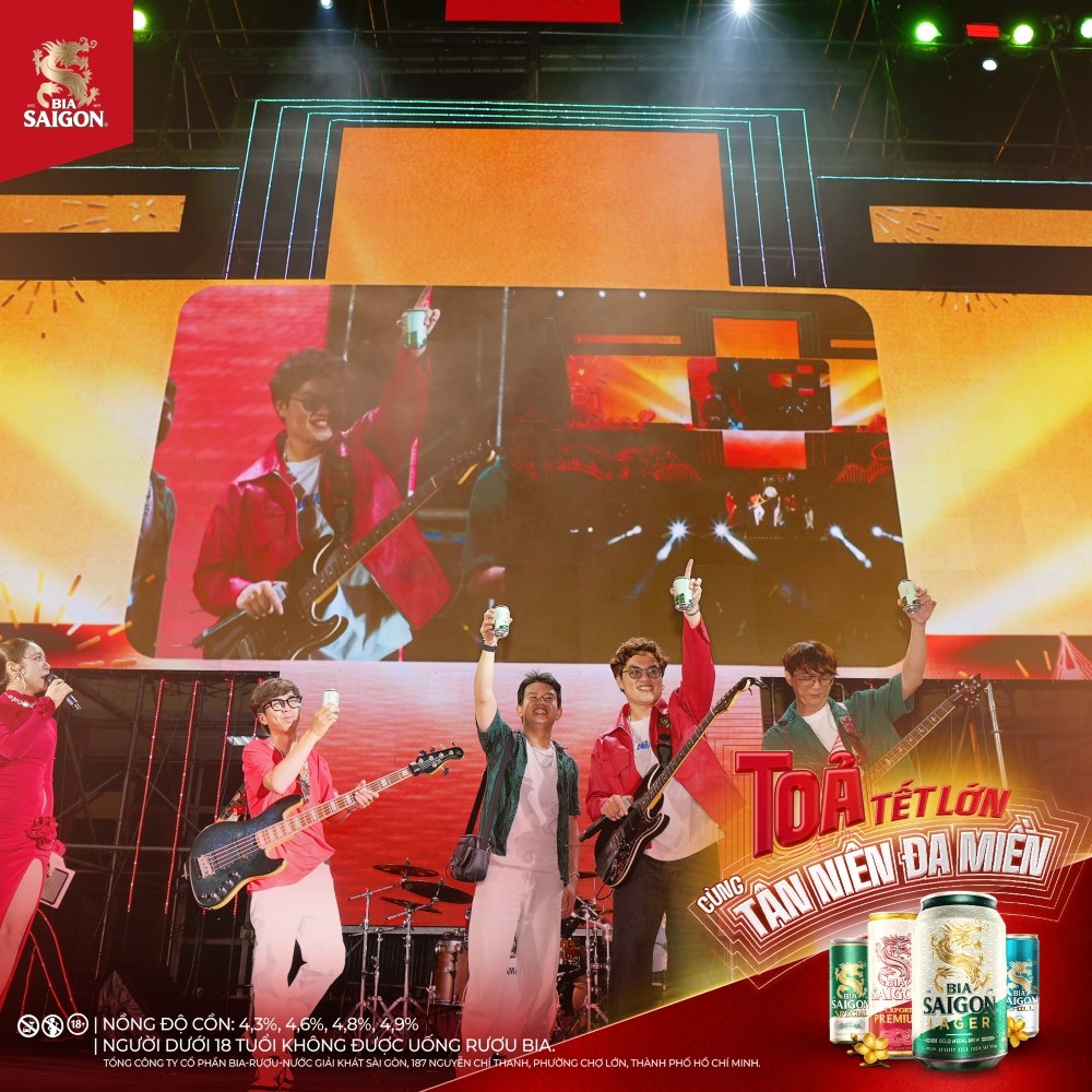 Hồ Quang Hiếu và Chillies mang đến không khi Tân niên hứng khởi tại tiệc Tân niên đa miền siêu khủng của Bia Saigon - ảnh 2