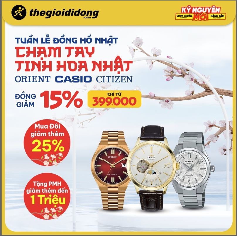 Ưu đãi tuần lễ Nhật: Casio, Orient, Citizen giảm sốc cho anh em mê gadget tại TGDĐ - ảnh 1