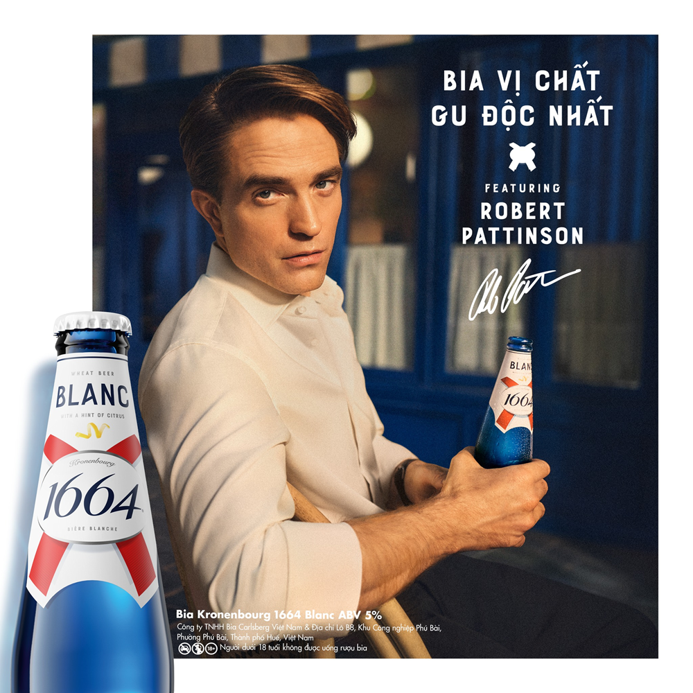 Cú bắt tay lịch lãm giữa “quý ông màn ảnh” Robert Pattinson và thương hiệu bia Pháp tinh tế 1664 Blanc - ảnh 1