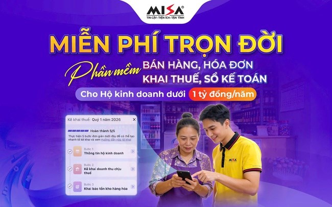 Chính phủ nâng ngưỡng miễn thuế, MISA tiếp tục miễn phí phần mềm trọn đời cho hộ kinh doanh - ảnh 1